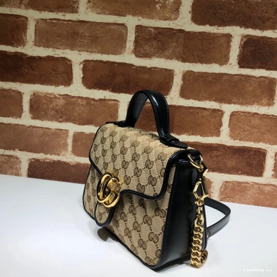 First bag ru GUCCI mini Marmont bag handle top GG 0730